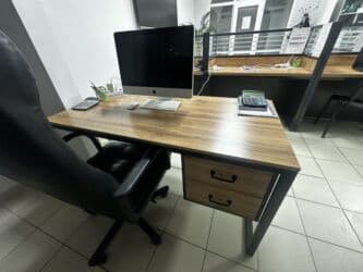 фотографии офисной мебели: Комплект офисной мебели, Диван, Металл, цвет - Черный — 11