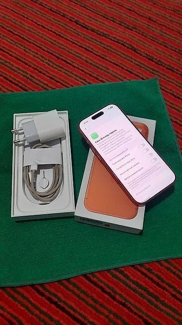 ош принтер: IPhone 17 Pro, Колдонулган, 256 ГБ, Ток сары, Заряддоочу түзүлүш, 98 % — 7