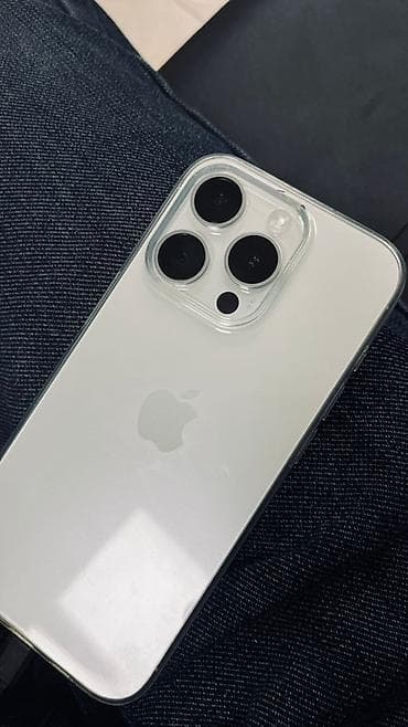 IPhone 15 Pro, Новый, 128 ГБ, White Titanium, Чехол, 87 %