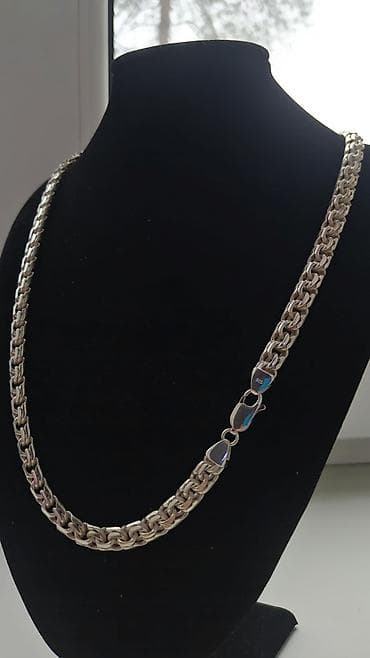 what: Серебряная цепь " Бисмарк" Вес 85 грамм Длина 60 см Ручная — 3