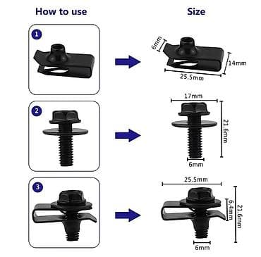 набор ключ авто: Набор универсальных автомобильных клипс и крепежа — 1000 шт + 45 — 4