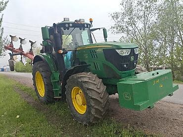 стойки на плуг: Трактор John Deere 6155M с навесным оборотным плугом Основные — 7