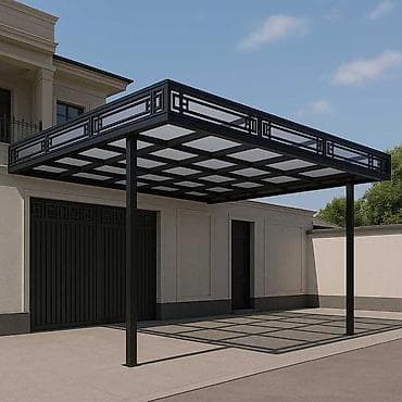 Все для дома и сада: Навес, Односкатный, Металл, Поликарбонат, Установка — 7