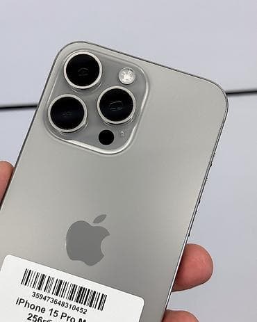 iphone xs: IPhone 15 Pro Max, Б/у, 256 ГБ, Natural Titanium, Защитное стекло, Чехол, В рассрочку, 88 % — 3