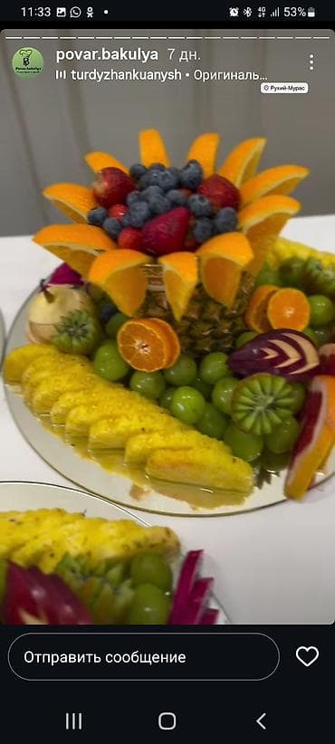 изготовление меню: Выездные банкеты | Повара | Фуршетный стол — 1