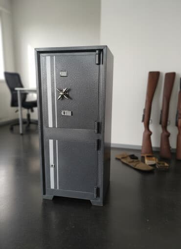 купить оружейный сейф бу: Металлический сейф двухсекционный Огнеупорный тяжелый (150) кг - — 1