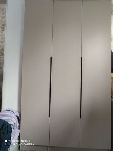 шифоньер с зеркалом: Шкаф для одежды, Б/у, Прямой, МДФ — 2