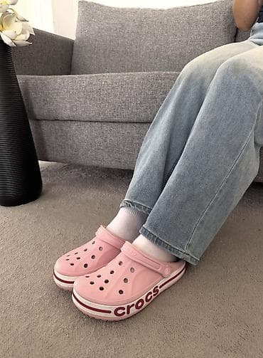 Сабо, 35.5, Crocs, Б/у, цвет - Розовый, Платная доставка, Самовывоз