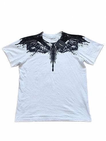 Футболки: Футболка Marcelo Burlon с стильным черным принтом - 100% хлопок, ни — 1