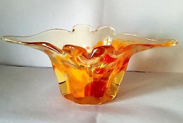 Ковры: Вазы из цветного стекла. Советский винтаж. Без трещин и сколов — 3