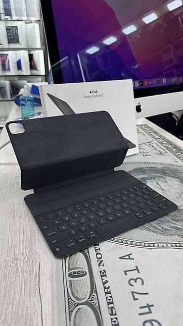 чехол айпад: Клавиатура, Apple, Ножничная, Bluetooth, Проводное подключение, Размер: 100% — 4