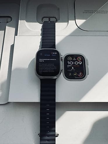 xa max: Apple Watch Ultra 2 49MM Natural Titanium АКБ 100% Часы новые, только — 4