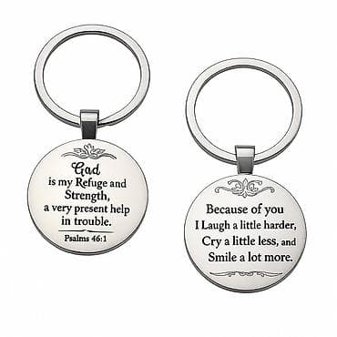 брелки с надписью: Стильный металлический брелок с гравировкой. Отличный вариант для — 1