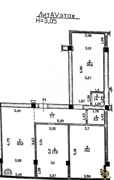 3 комнаты, 94 м², Индивидуалка, 5 этаж, Евроремонт