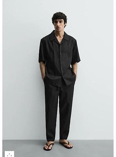клетчатые штаны: Мужские брюки, M, Zara, Новый, цвет - Черный, Самовывоз, Бесплатная доставка, Платная доставка — 2