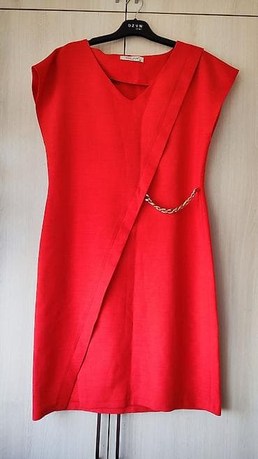 red centr: Повседневное платье, Турция, Лето, Длинная модель, Прямое, L — 5