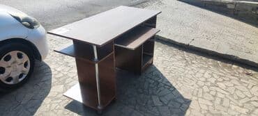 книжный шкаф бу: Компьютерный стол, Б/у, С полками — 3