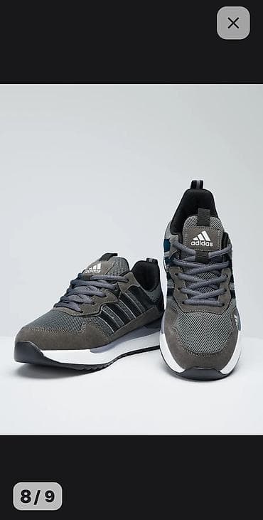 Мырзалардын бут кийими: Эркектердин кроссовкасы, 41, 41.5, 42, Adidas, Жаңы, түсү - Боз, Өзү алып кетүү — 6