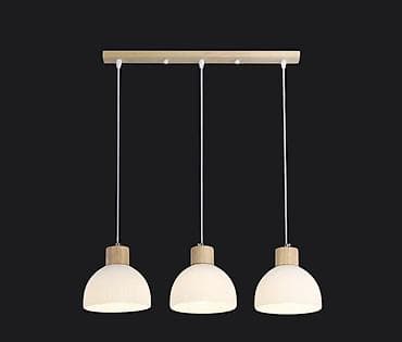 подсветка для кухни: Подвесной светильник в стиле Loft (трек на 3 плафона) - Дизайн: три — 4