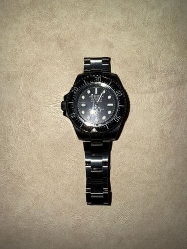 Чемоданы: Наручные часы в дайверском стиле, черные - Корпус и браслет: черное — 7
