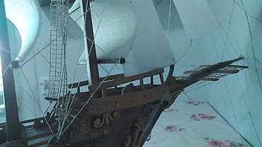 стант проект: Деревянная модель парусного корабля ручной работы. - Материал: дерево — 9