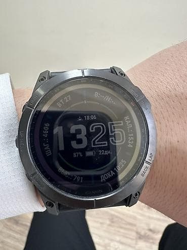 наручные часы гармин: Garmin Fenix 7x sapphire solar титановый/стальной безель, черный — 2