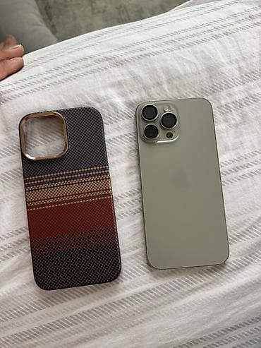 iphone 15й про: IPhone 16 Pro Max, 256 ГБ, Natural Titanium, Чехол, 100 % — 3