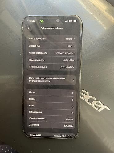 телевизор с тв тюнером: IPhone 15 Pro, Б/у, 256 ГБ, Black Titanium, Чехол, Коробка, 86 % — 6