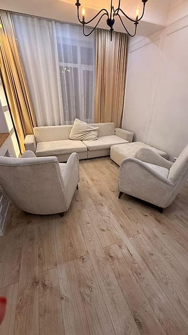 Комплект мягкой мебели, Б/у, Самовывоз, цвет - Бежевый