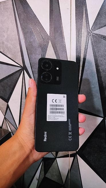 Redmi, Redmi 13C, Б/у, 256 ГБ, цвет - Черный, 1 SIM, 2 SIM