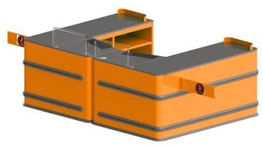 Кассовый бокс АПАРТ ОСТРОВ ЛТ (LT) Три варианта длины на выбор