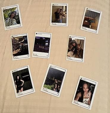 Black pink Набор коллекционных фотокарточек в стиле постов из соцсетей