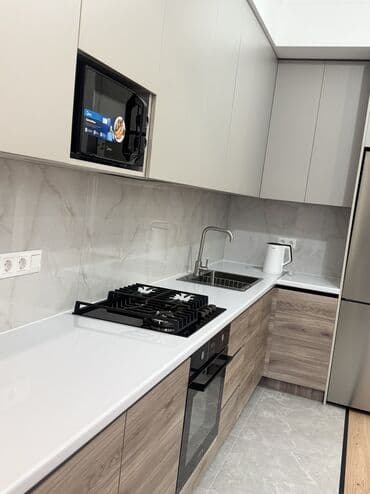 квартиры бишкек на аренду: 2 комнаты, Агентство недвижимости, Без подселения, С мебелью полностью — 6