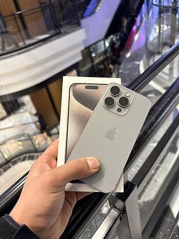 IPhone 15 Pro, Б/у, 128 ГБ, Natural Titanium, Коробка, 81 %