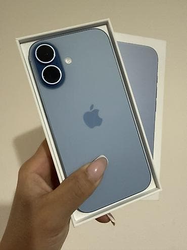 iphone реплика: IPhone 17, Б/у, 256 ГБ, Голубой, Коробка — 1