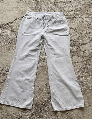 Широкие белые брюки - Цвет: белый - Посадка: средняя - Фасон