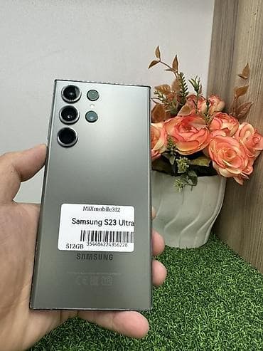 Samsung Galaxy S23 Ultra, Колдонулган, 512 ГБ, түсү - Боз, 2 SIM