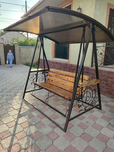 садовые качели производства россия: Бакча селкинчеги Металл, Жөлөнгүчү менен, Чатыры менен — 4