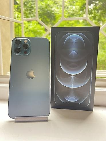 iphone 12 mini: IPhone 12 Pro Max, Б/у, 256 ГБ, Pacific Blue, Коробка, 77 % — 1