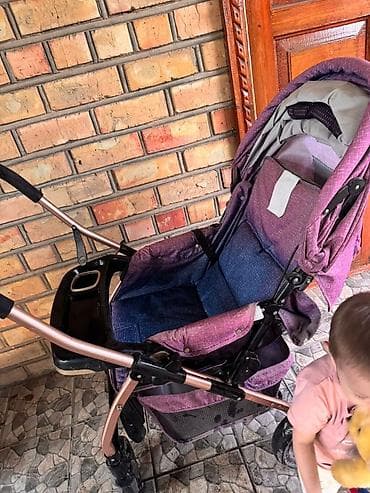 коляска прогулочная бу: Коляска, цвет - Розовый, Б/у — 1