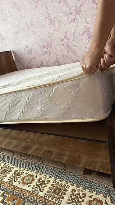 bunk bed: Двуспальная кровать, Б/у, С матрасом, длина - 200 см — 2