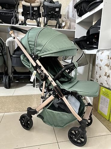 Прогулочная коляска компактного формата, цвет зеленый (хаки), рама — 2