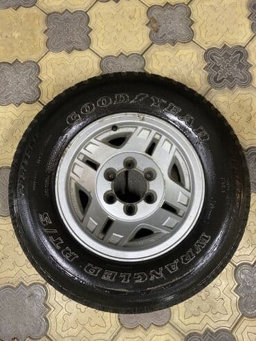 шины для экскаватора: Дөңгөлөктөр монтажда 225 / 75 / R 15, All-season, Колдонулган, 1 даана, Жол тандабастар (АТ/МТ), Куйма, тешиктери - 6 — 3