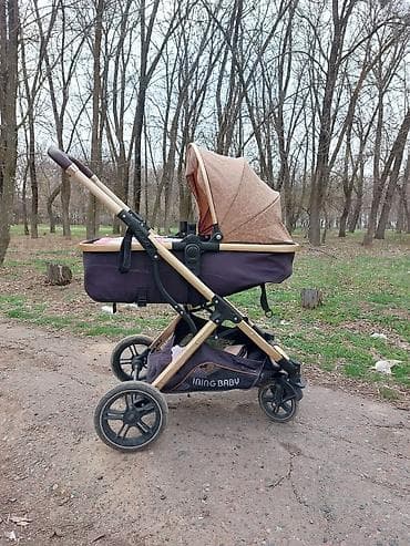 велосипед с амортизатором: Коляска, Другой бренд, цвет - Коричневый, Б/у, Платная доставка, Самовывоз — 1