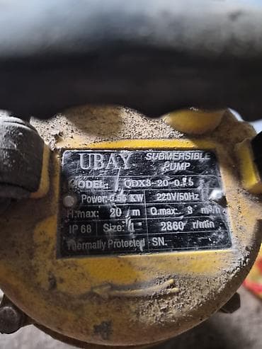 pump: Погружной насос UBAY QDX3-20-0.55 Характеристики по шильдику: - Тип — 2