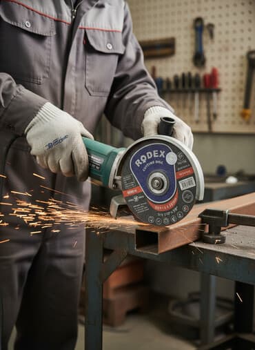Отрезной диск RODEX предназначен для работы с металлом и сталью. Диск