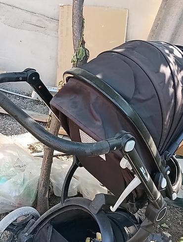 Коляскалар: Балдар арабасы, түсү - Кара, Колдонулган, Өзү алып кетүү, Акылуу жеткирүү — 4