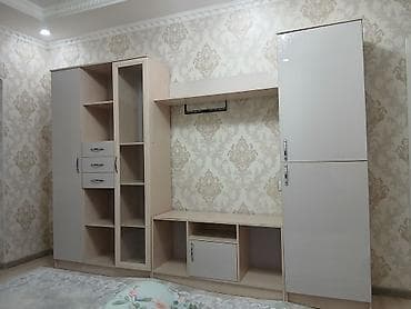 Эмерек: Дубал шкаф, Дубал шкаф түрү: Модулдуу, Үй, конок бөлмөсү үчүн, Өзгөчөлүктөрү: Телевизор коюучу бөлүк менен — 3