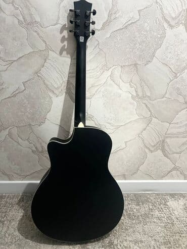 Акустическая гитара 41" с вырезом (cutaway), цвет — матовый черный