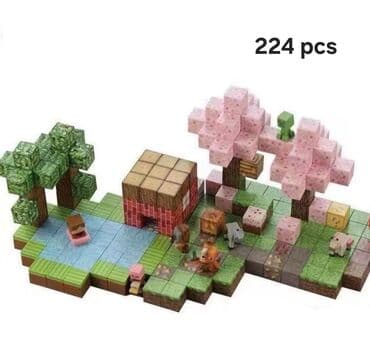 туфли для детей: 🧲 Магнитные кубики Minecraft 400 шт + 10 минифигурок - 3200 сом 300 — 7